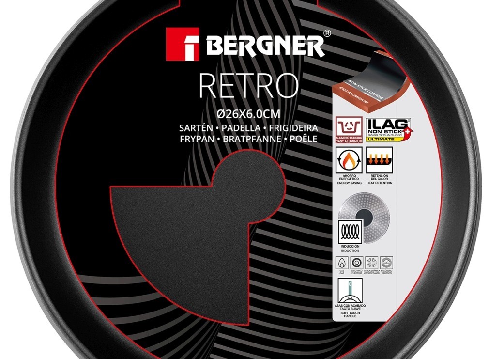 Bergner BG-30733-NP 26 cm Frying pan Black