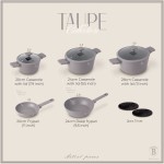 Sada nádobí s titanovým povrchem 10 ks Taupe Collection