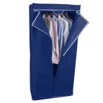 ALPINA Textilní šatní skříň 75x50x160cm tmavě modrá