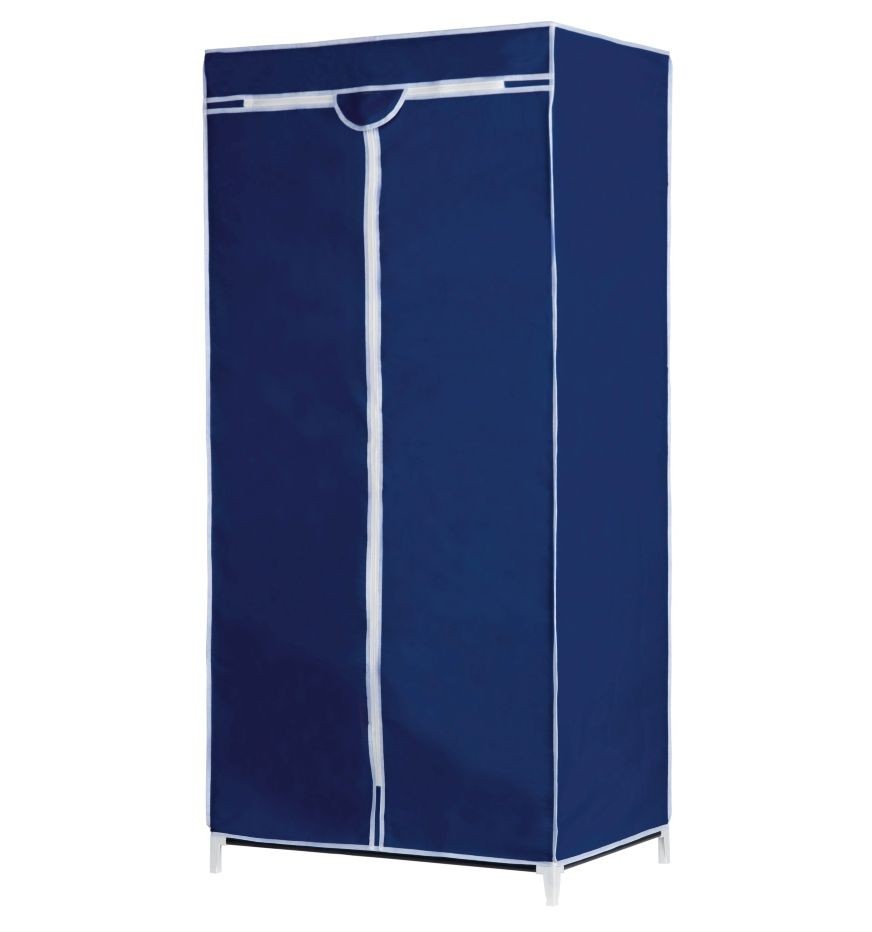 Textilní šatní skříň 75x50x160cm tmavě modrá