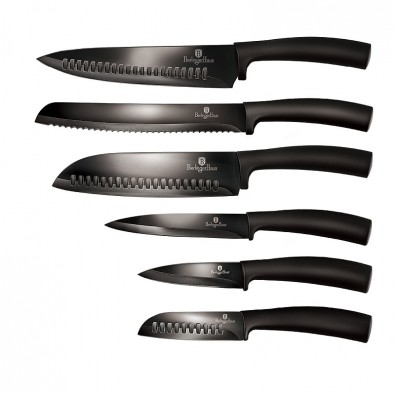 Sada nožů s nepřilnavým povrchem 6 ks Black Collection