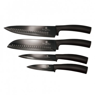 Sada nožů s titanovým povrchem 4 ks Shiny Black Collection