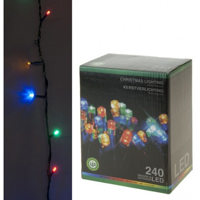 HOMESTYLING Vánoční světelný řetěz venkovní, 240 LED, barevný
