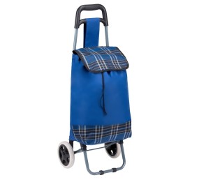 EDCO Nákupní taška na kolečkách modrá s tmavým poklopem