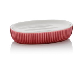 KELA Miska na mýdlo Ava keramika červená