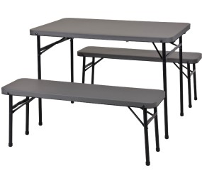 Kempingový set stůl + 2 lavice skládací