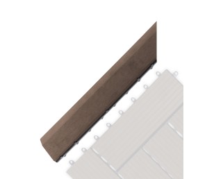 Přechodová lišta G21 Indický teak pro WPC dlaždice, 38,5 x 7,5 cm rohová (levá)
